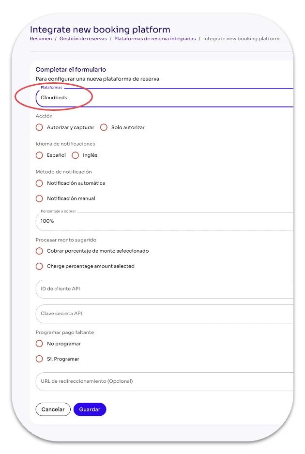 How to Set Up Cloudbeds in Tilopay — screen 130