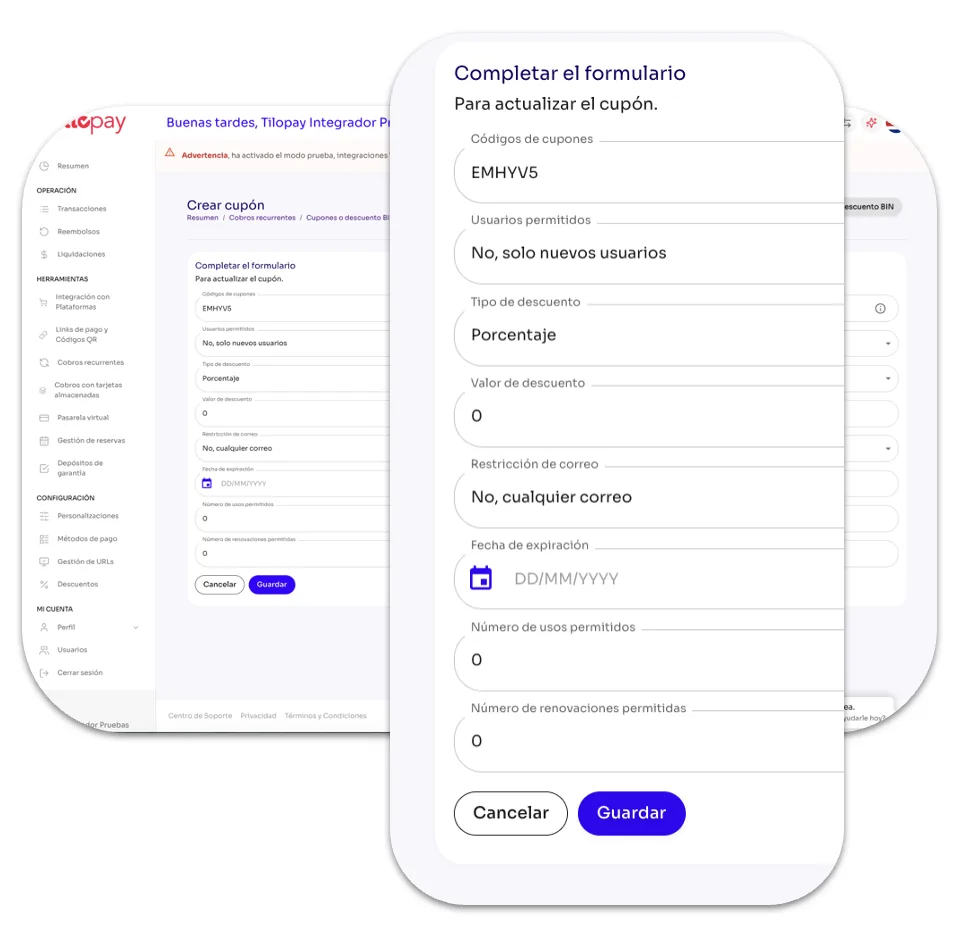 How do I create coupons for a plan in Subscription Billing? — screen 106