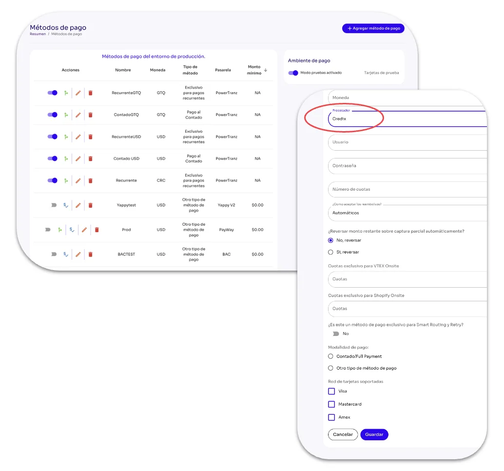 How Do I Add Credix as a Payment Method in Tilopay? — screen 173