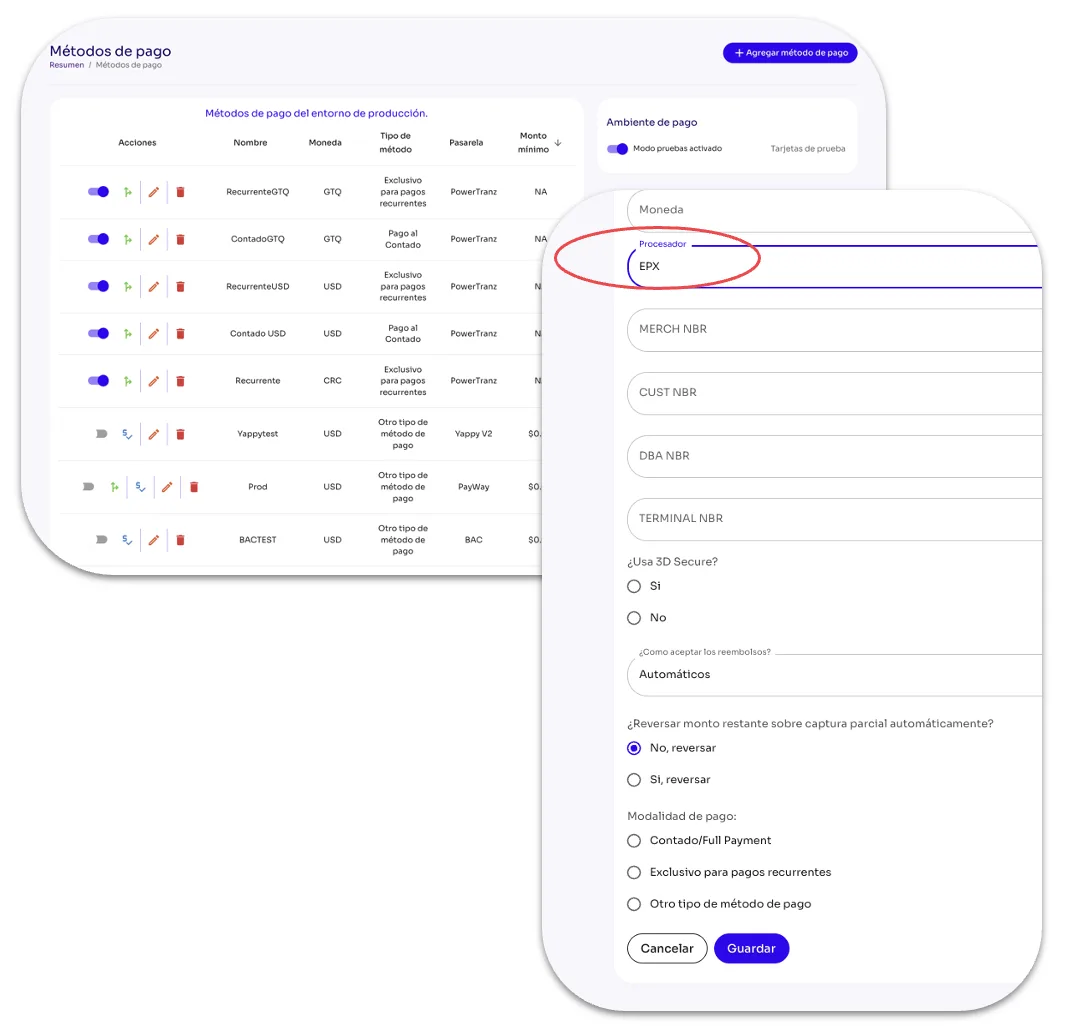 How Do I Add the EPX Payment Method in Tilopay? — screen 178