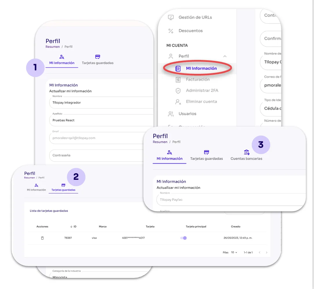 What Can I Do in My Information in the Tilopay Admin Dashboard? — screen 198