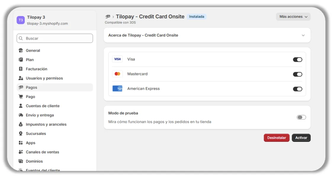 How Do I Set Up the Tilopay Payment Method for Credit or Debit Card Payments in Shopify? — screen 34