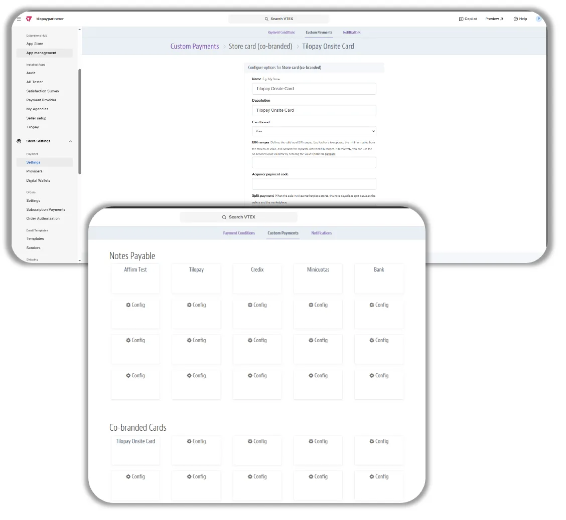 How do I configure the Tilopay Alternative Payment Method for SINPE MÓVIL in VTEX? — screen 63