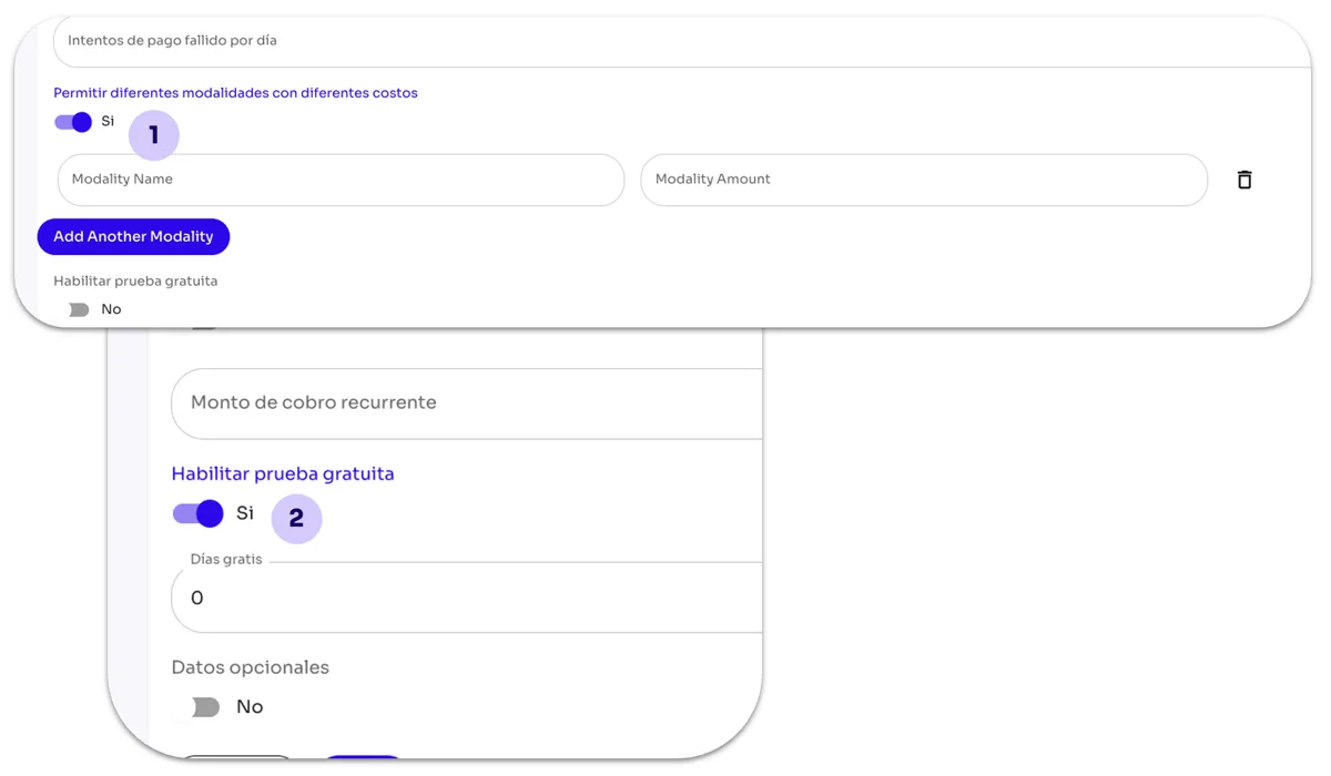How do I create a plan under Subscription Payments? — screen 98